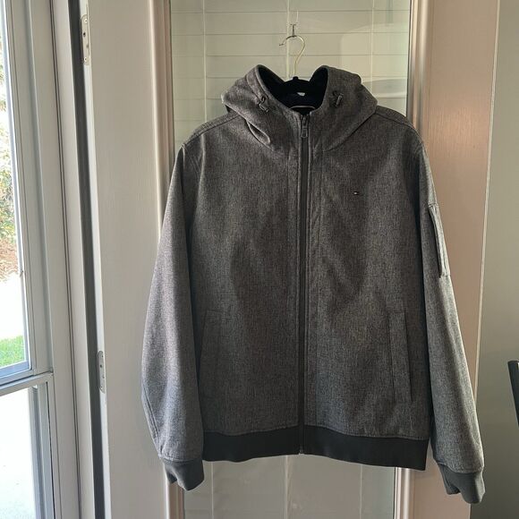 Tommy Hilfiger Men’s Jacket Large Hooded  Wind Breaker - Picture 1 of 8